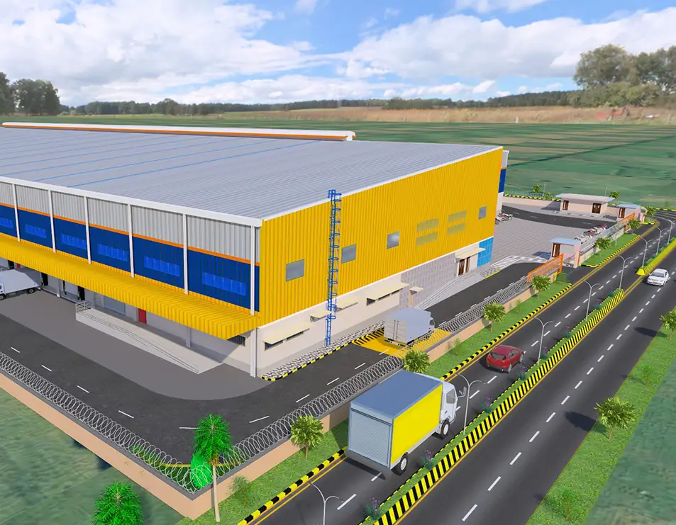3D Modelling of our warehouse layout Exterior